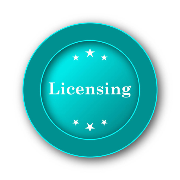 Licensing icon. Internet button on white backgroun - Photo, Image