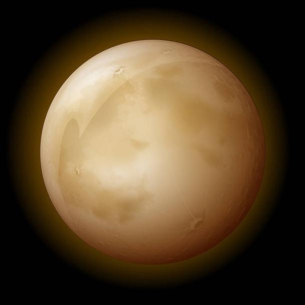 Ілюстрація крупним планом повний місяць
 - Вектор, зображення