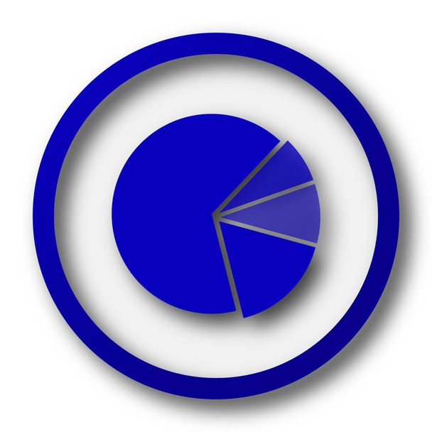 Grafik pasta simgesi. Beyaz zemin üzerine mavi Internet düğme - Fotoğraf, Görsel