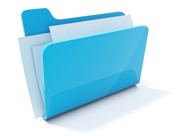 Full blue folder icon - Photo, Image