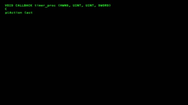 Bir eski bilgisayar ekranında terminal çalışan kod programlama. 4k döngü - Video, Çekim