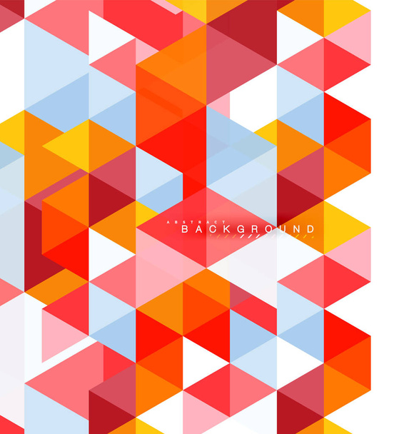 mehrfarbige Dreiecke abstrakter Hintergrund, Mosaikfliesen-Konzept - Vektor, Bild