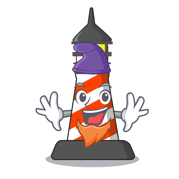 Elf lighthouse character cartoon style - Vektor, kép