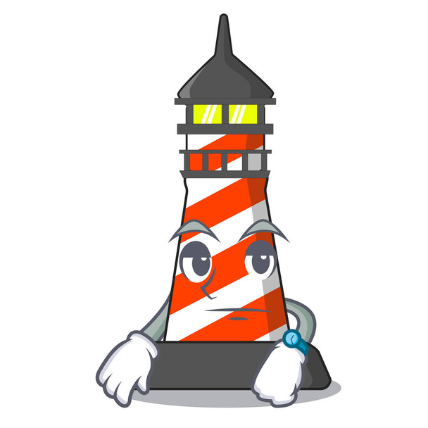 Waiting classic cartoon lighthouse of red - Wektor, obraz