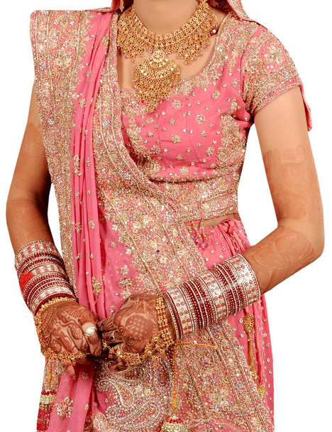 Indiano nupcial Mostrando vestido de noiva
 - Foto, Imagem