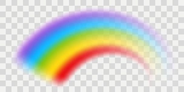 透明効果を持つカラフルな虹 - ベクター画像