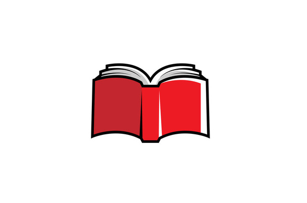 Ilustración creativa del diseño vectorial del símbolo del logotipo del libro rojo
 - Vector, Imagen