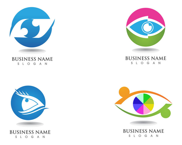 Eyes care health logo and symbols vector - Vector, Imagen