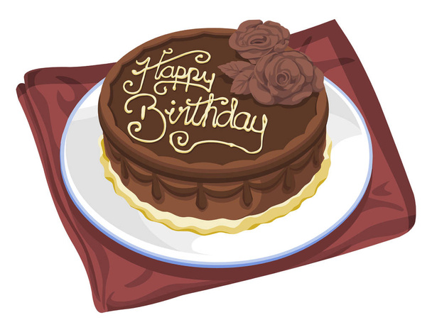 Illustrazione vettoriale della torta di compleanno
. - Vettoriali, immagini