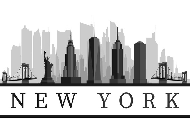 New York Yhdysvallat horisonttiin
 - Vektori, kuva