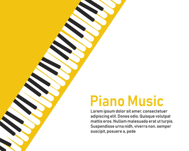 Piano on a yellow background. - Vektor, Bild