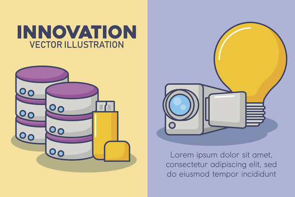 Technológia és az innováció design ikon vektor ilustration - Vektor, kép