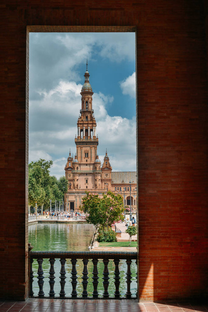 Frame of Plaza de Espana in Sevilla, Spain - Foto, Imagen