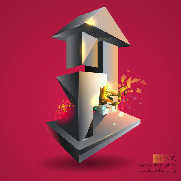 Vector illustration of abstract building. - Vector, Image