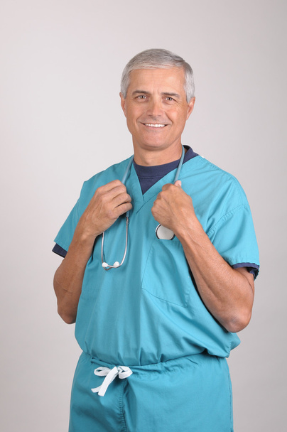 Doctor in Scrubs with Stethoscope - Fotografie, Obrázek