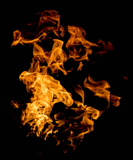 flame fire on black background - Valokuva, kuva