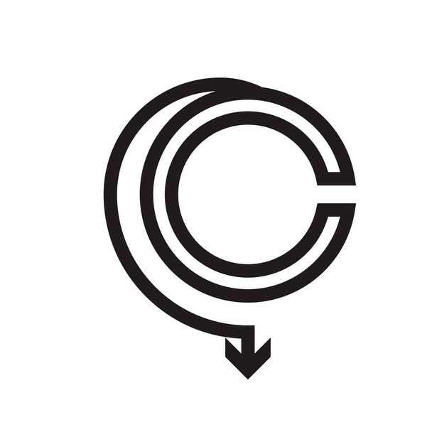 Вектор значок стрелки вниз изолирован на белом фоне для веб и мобильного дизайна приложения, вниз концепция логотипа стрелки
 - Вектор,изображение