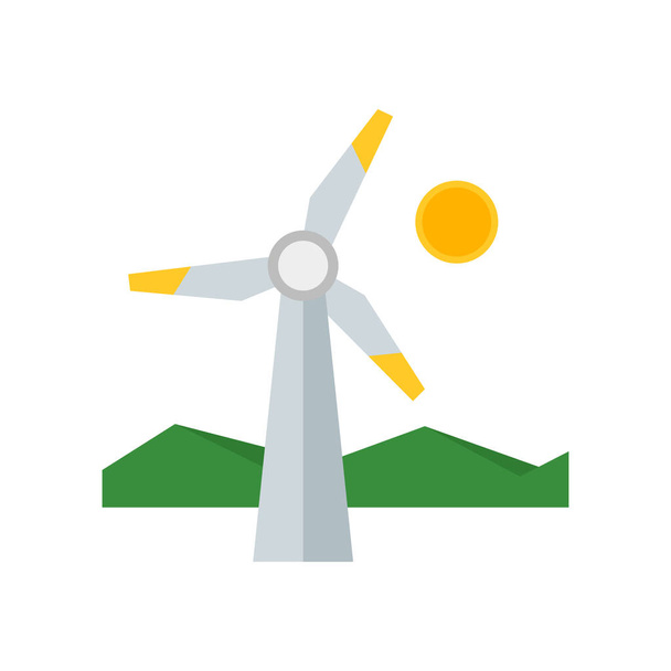 Pictogram van de macht van de wind vector geïsoleerd op witte achtergrond voor uw web en mobiele app design, Wind power logo concept - Vector, afbeelding