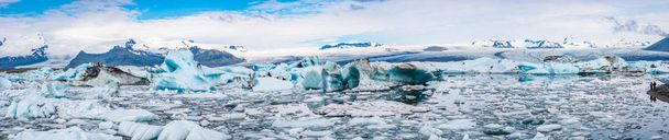 南アイスランド、夏の時間、晴れた日の手配、氷河ラグーンの素晴らしい景色 - 写真・画像