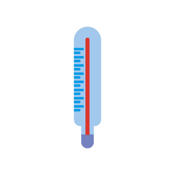 Web ve mobil uygulaması tasarımı, termometre logo kavramı için beyaz arka plan üzerinde izole termometre simge vektör - Vektör, Görsel
