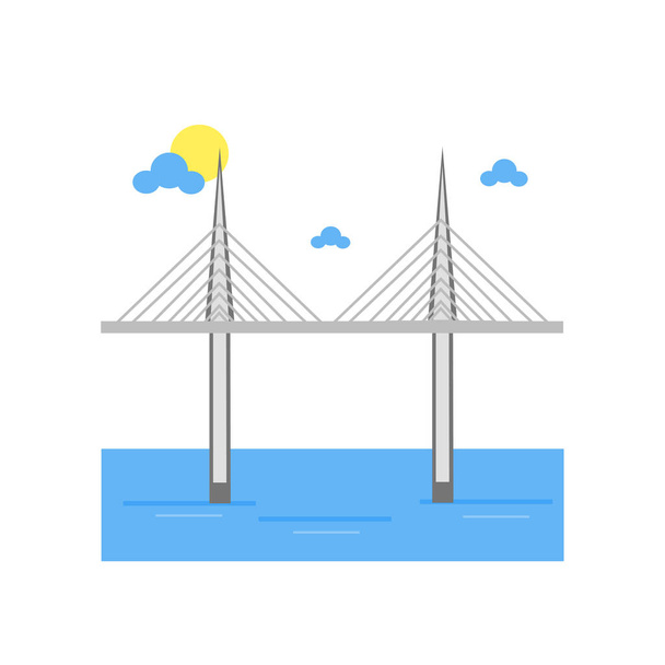 Vetor de ícone de viaduto Millau isolado em fundo branco para o seu design de aplicativo web e móvel, conceito de logotipo de viaduto Millau
 - Vetor, Imagem