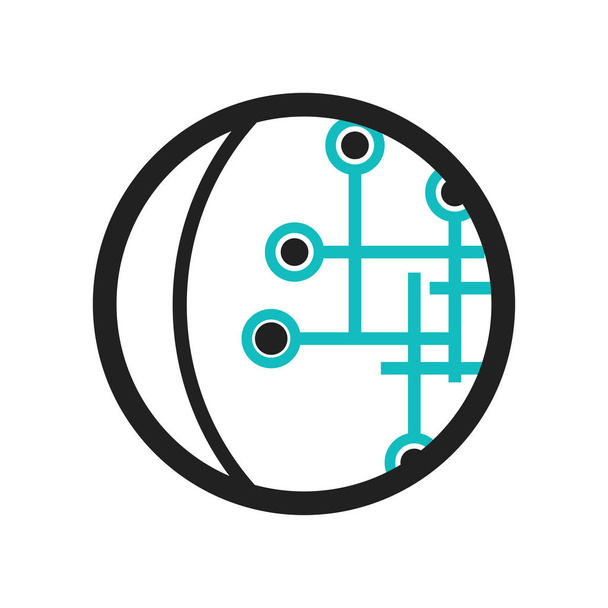 世界回路の接続アイコン ベクトル web およびモバイル アプリの設計、世界回路のロゴのコンセプトのホワイト バック グラウンドの分離 - ベクター画像