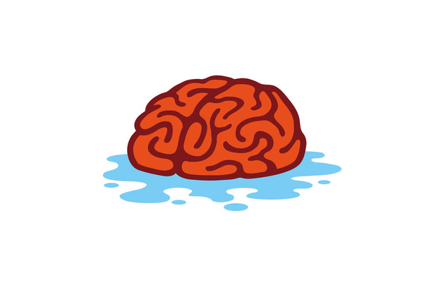 Creative Brain Water Logo symboli vektori kuvitus
 - Vektori, kuva