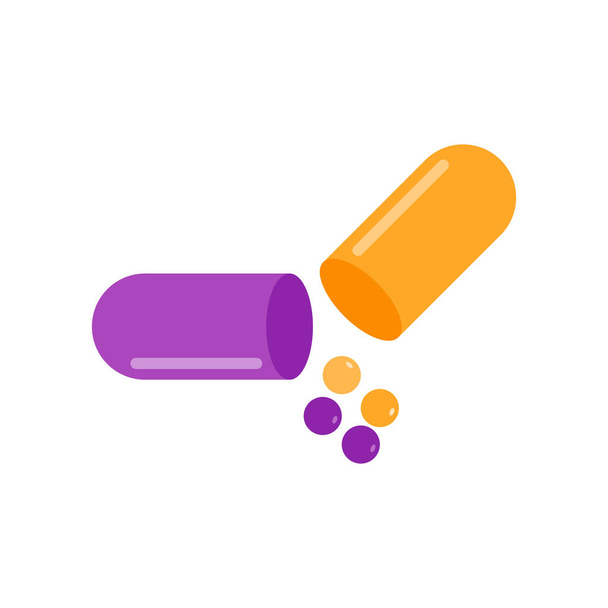 Antibiotica pictogram vector geïsoleerd op een witte achtergrond voor uw web en mobiele app design, antibiotica logo concept - Vector, afbeelding