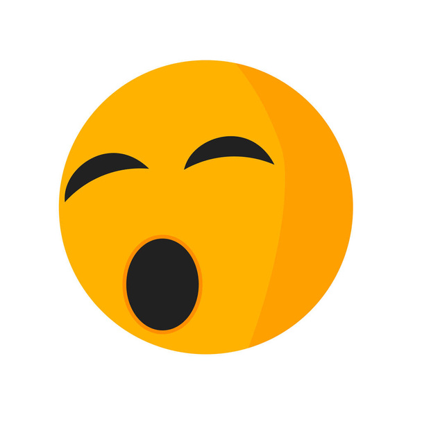 Vetor de ícone de sorriso cansado isolado no fundo branco para o seu design de aplicativo web e móvel, conceito de logotipo de sorriso cansado
 - Vetor, Imagem