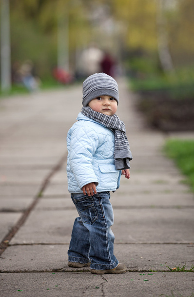 Portrait of a cute little boy outdoors - Photo, Image