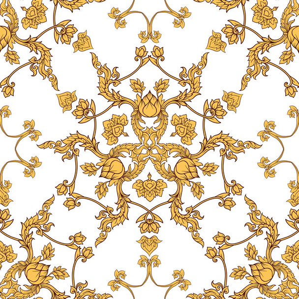 Seamless pattern, background of decorative elements of tradition - Vektori, kuva