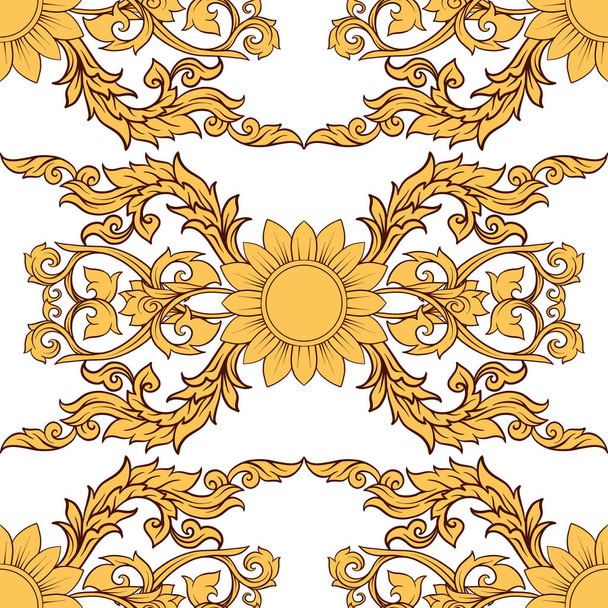 Seamless pattern, background of decorative elements of tradition - Vettoriali, immagini