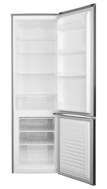 白い背景に分離された新しい冷蔵庫 - 写真・画像