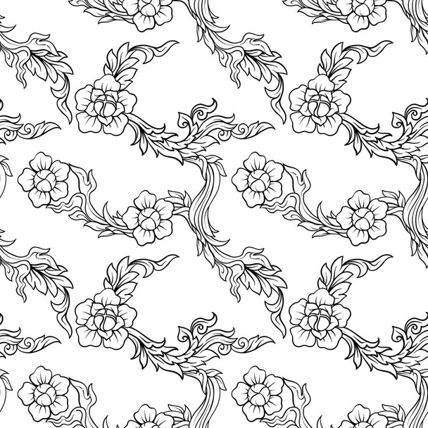 Seamless pattern, background of decorative elements of tradition - Vector, afbeelding