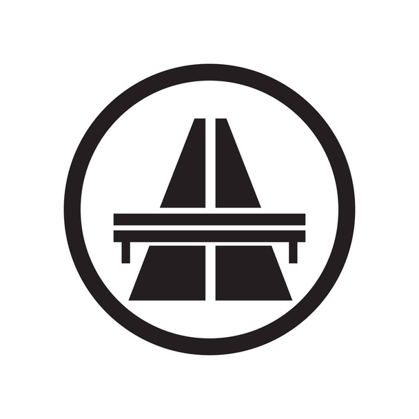 viaduct bridge-pictogram vector geïsoleerd op witte achtergrond voor uw web en mobiele app design, fly-over brug logo concept - Vector, afbeelding