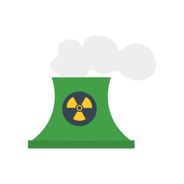 Icon-Vektor für Nuklearanlage isoliert auf weißem Hintergrund für Ihr Web- und mobiles App-Design, Kernkraftwerk-Logo-Konzept - Vektor, Bild