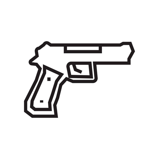 Pistola vector icono aislado en el fondo blanco para su diseño de aplicaciones web y móvil, concepto de logotipo pistola
 - Vector, imagen