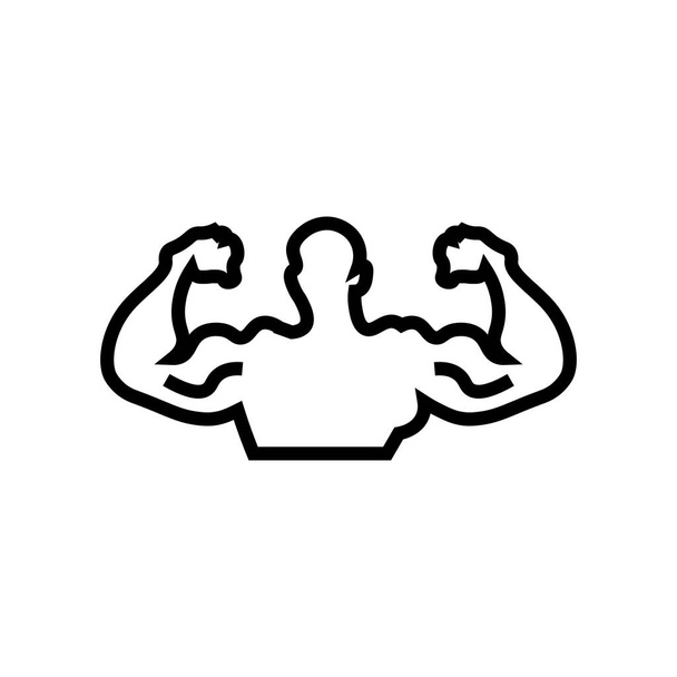 Muskel-Symbol-Vektor isoliert auf weißem Hintergrund für Ihr Web- und Mobile-App-Design, Muskel-Logo-Konzept - Vektor, Bild