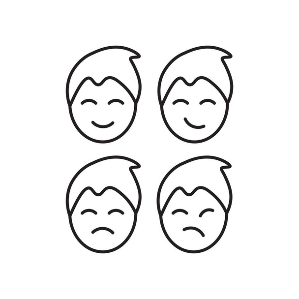 Emotions icon vector isolated on white background for your web and mobile app design, Emotions logo concept - ベクター画像