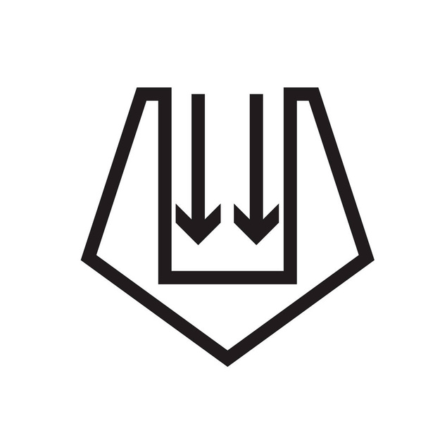 Вектор значок стрелки вниз изолирован на белом фоне для веб и мобильного дизайна приложения, вниз концепция логотипа стрелки
 - Вектор,изображение