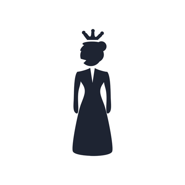 Prinses pictogram vector geïsoleerd op een witte achtergrond voor uw web en mobiele app design, prinses logo concept - Vector, afbeelding