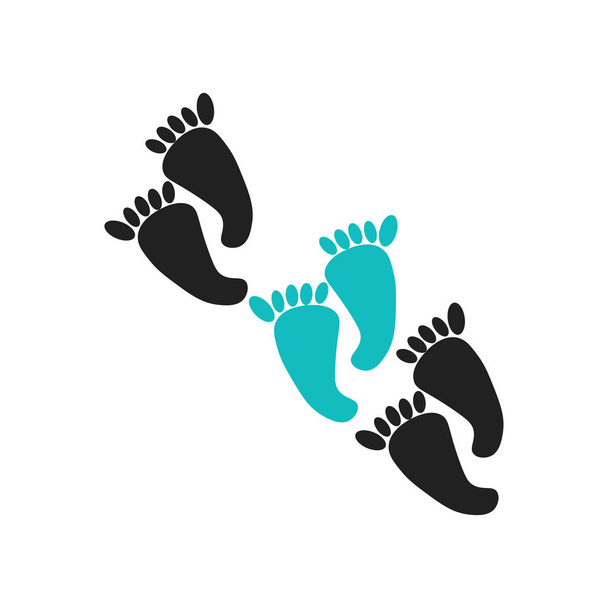 Footprints direction sketch icon vector isolated on white background for your web and mobile app design, Footprints direction sketch logo concept - Vector, Image