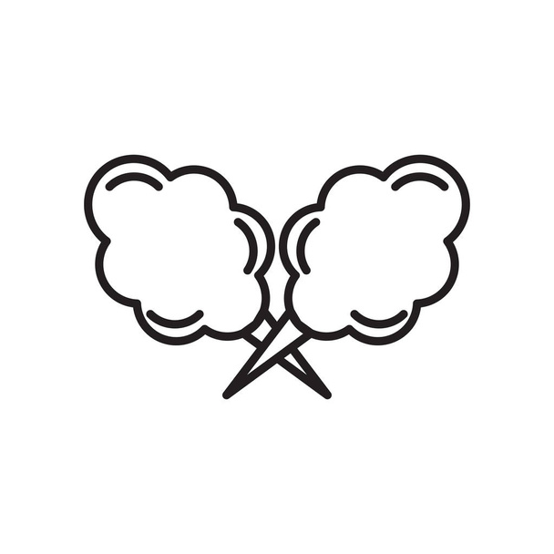 Бавовняні цукерки вектор ізольовані на білому тлі для вашого веб- та мобільного дизайну додатків, концепція логотипу бавовняних цукерок
 - Вектор, зображення