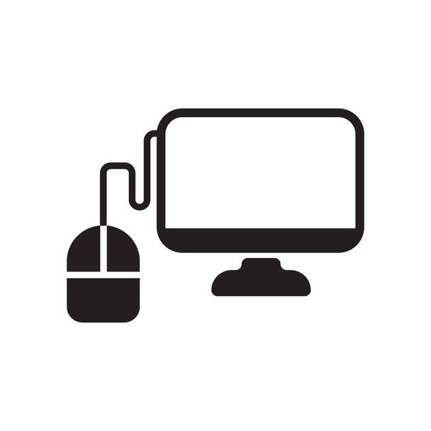 Monitor und Computer-Maus-Symbol-Vektor isoliert auf weißem Hintergrund für Ihr Web- und Mobile-App-Design, Monitor und Computer-Maus-Logo-Konzept - Vektor, Bild