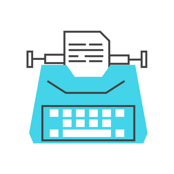 Vecteur d'icône de machine à écrire isolé sur fond blanc pour la conception de votre site Web et de votre application mobile, concept de logo de machine à écrire
 - Vecteur, image
