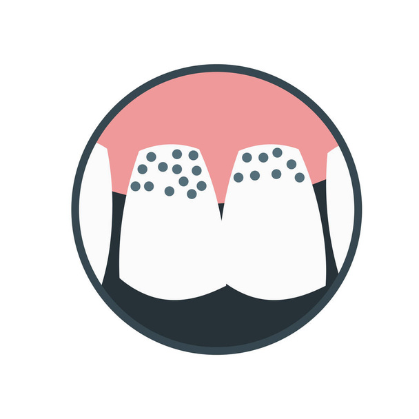 Вектор значка зубів ізольовано на білому тлі для дизайну вашого веб- та мобільного додатку, концепція логотипу зубів
 - Вектор, зображення