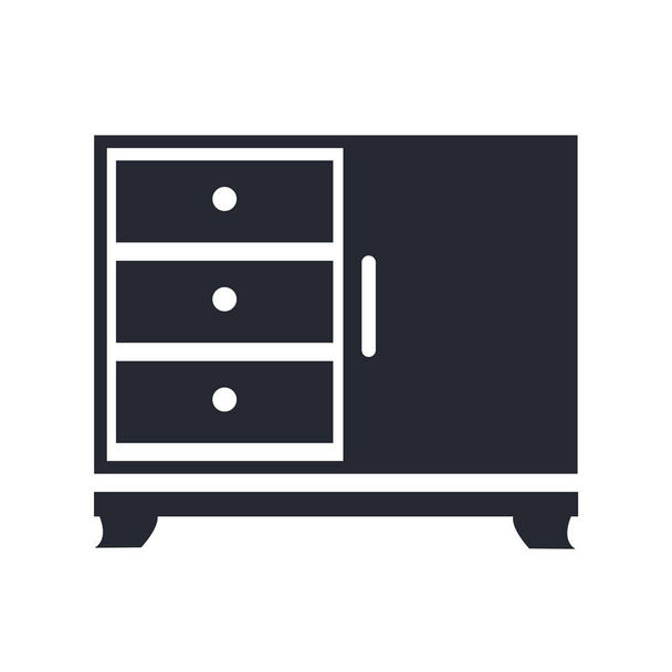 Icono del gabinete vector aislado en el fondo blanco para su diseño web y aplicación móvil, concepto de logotipo del gabinete
 - Vector, imagen