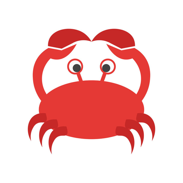 Krabben-Symbolvektor isoliert auf weißem Hintergrund für Ihr Web- und mobiles App-Design, Krabben-Logo-Konzept - Vektor, Bild