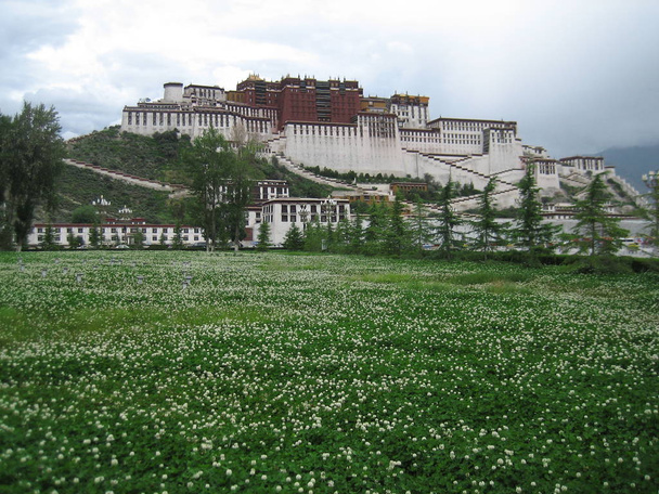 Το Παλάτι Potala στο Θιβέτ πίσω στο 2008 - Φωτογραφία, εικόνα