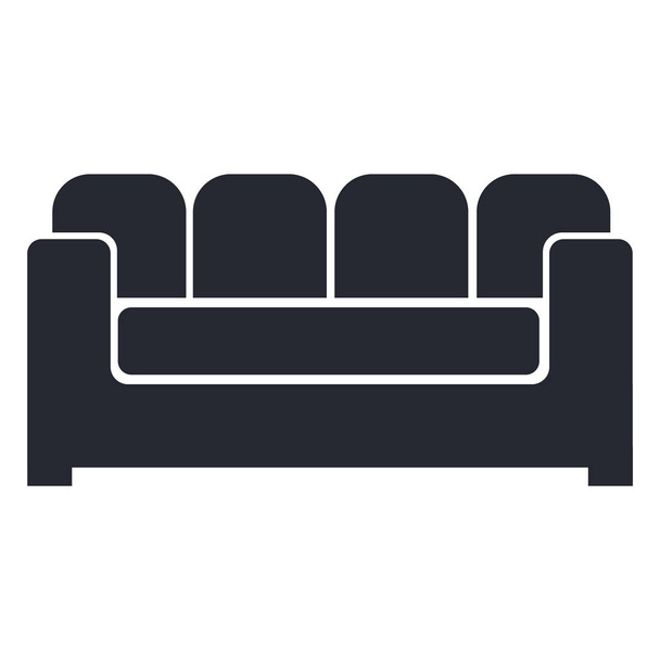 Sofa pictogram vector geïsoleerd op een witte achtergrond voor uw web en mobiele app design, Sofa logo concept - Vector, afbeelding